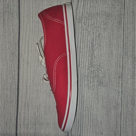 Vans Women's or Men's Authentic Shoes Red and White Size 7 Women / 5.5 Men - Picture 9 of 14